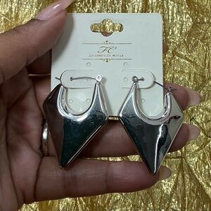 Geometric Statement Earrings | Modern Minimalist Hoop Design